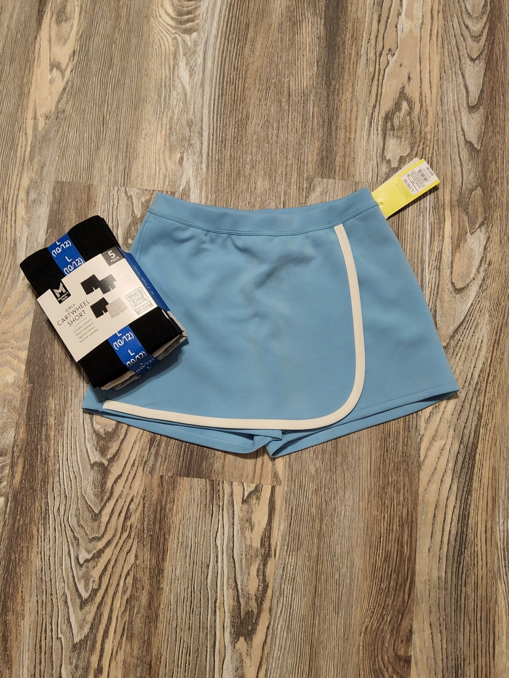 Girls Athletic Skort & Cartwheel Shorts 5 Pack
